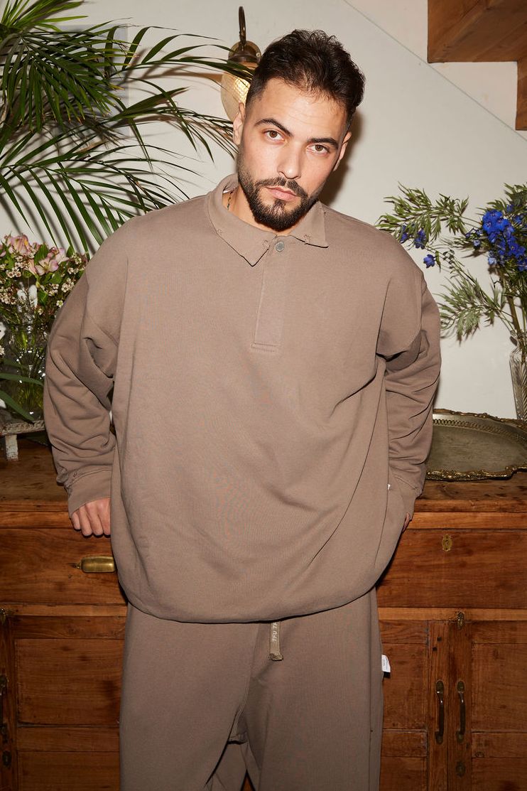 מוקה TOP POLO OVER SIZE