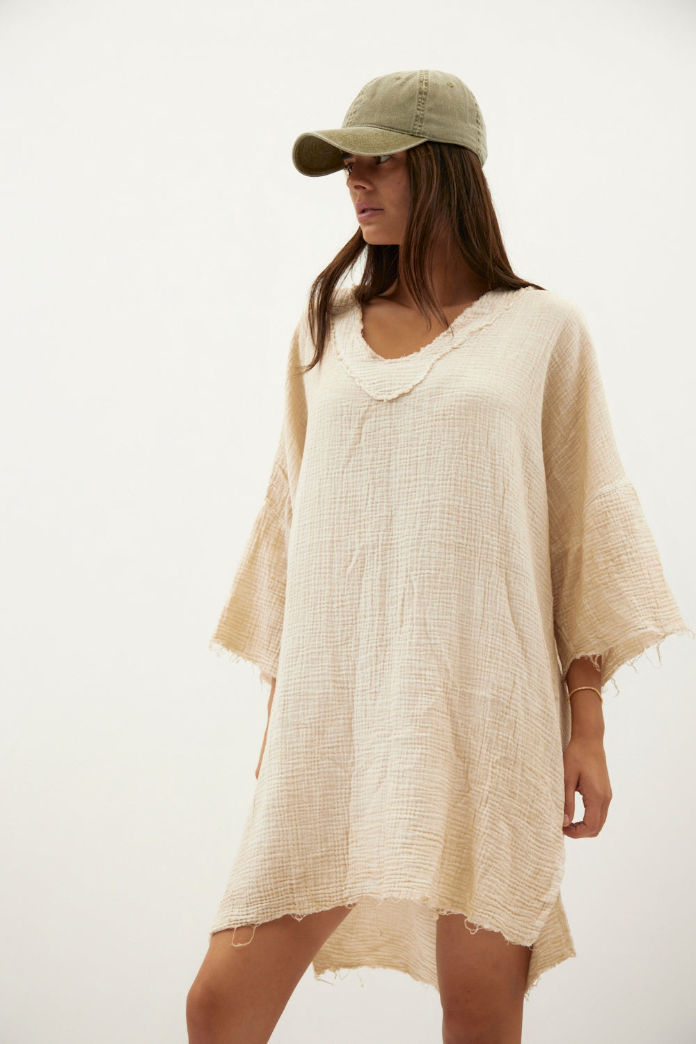עליונית נשים TETRA RESORT V NECK ווש שמנת