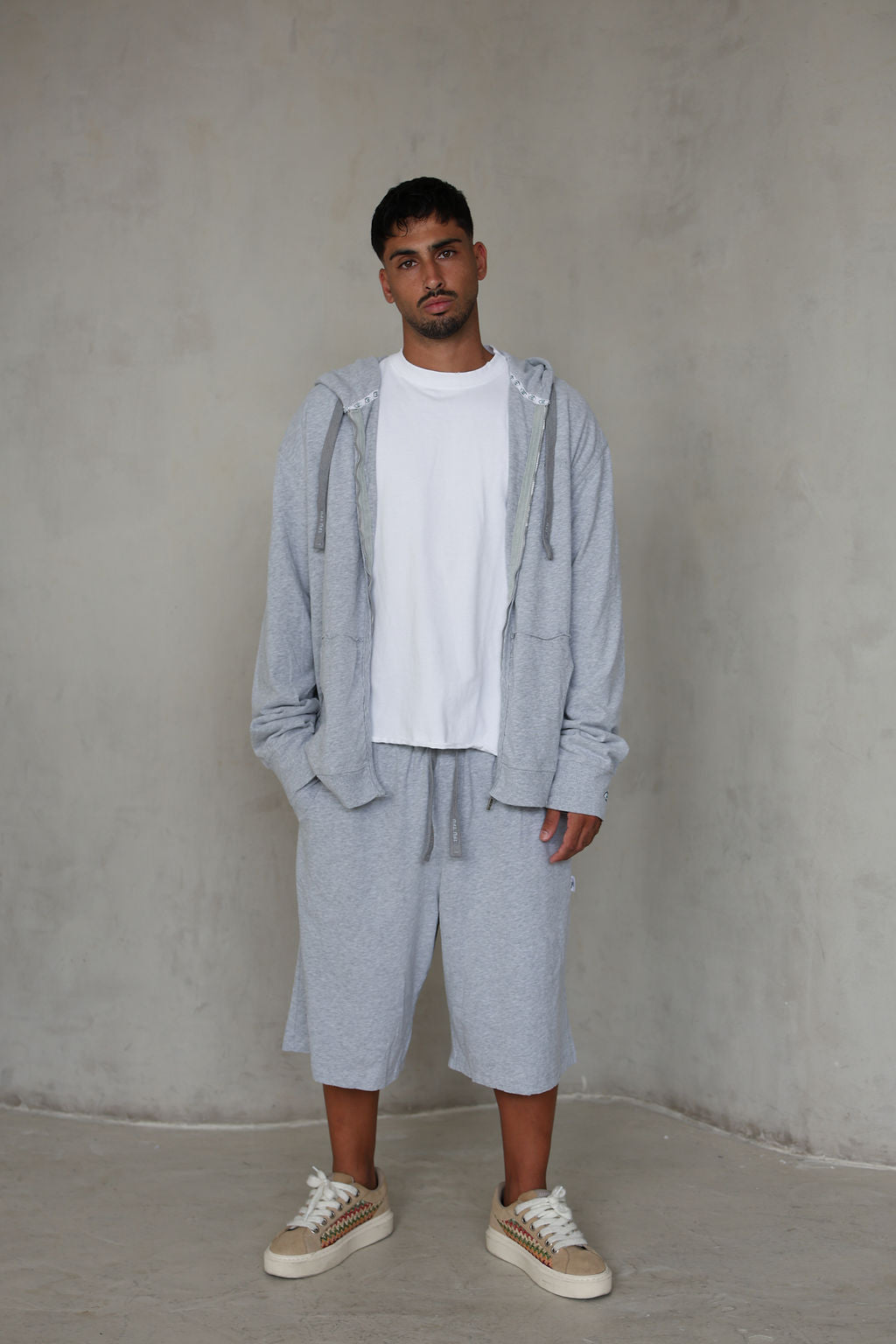אפור מלאנג' ZIPPER TIMELESS