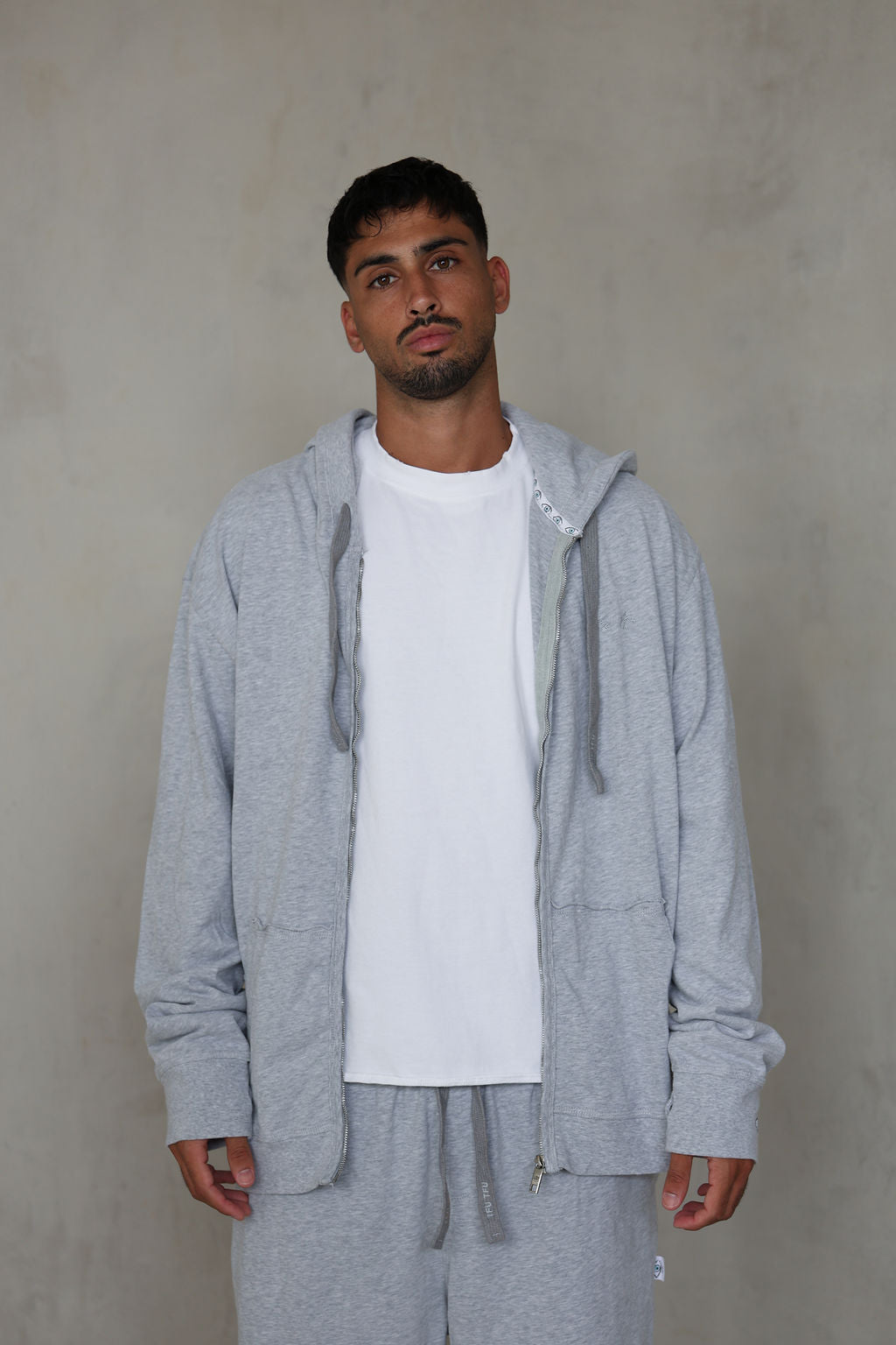 אפור מלאנג' ZIPPER TIMELESS