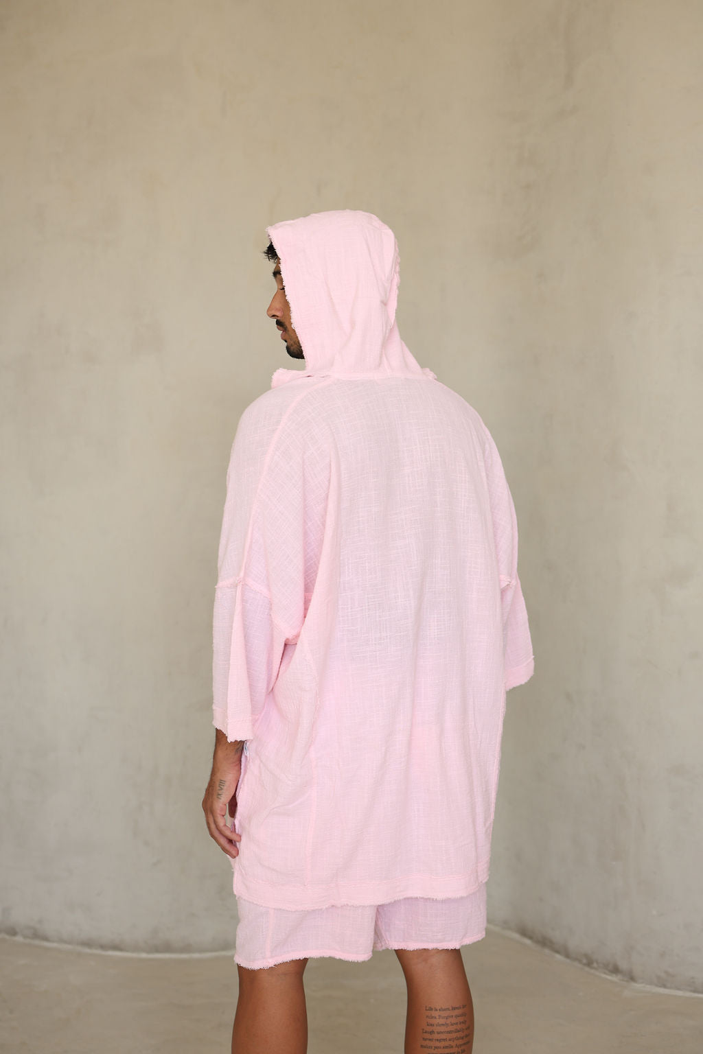 עליונית פשתן COTTON RESORT ורוד בהיר