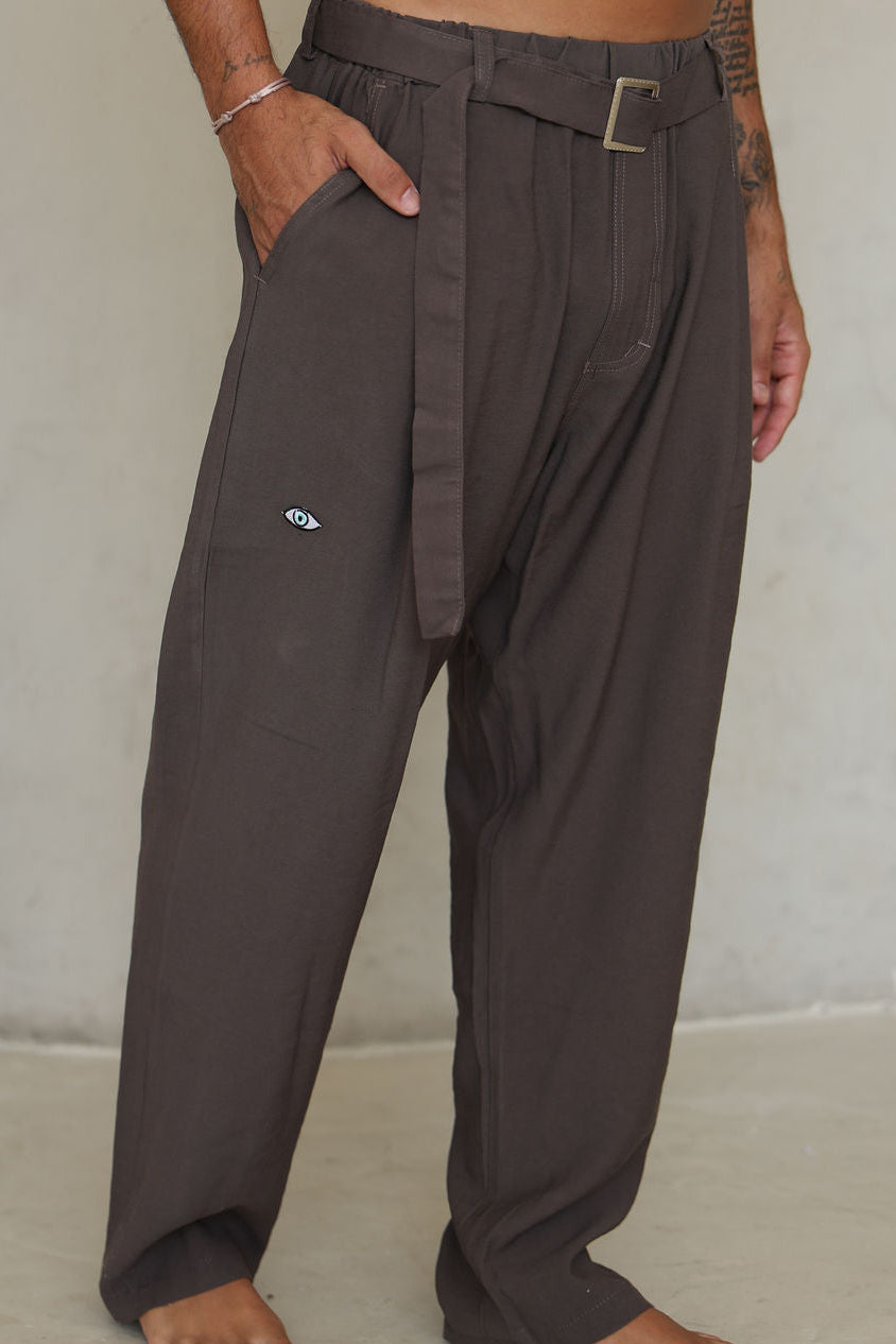 מכנס חגורה חום MILO BROWN