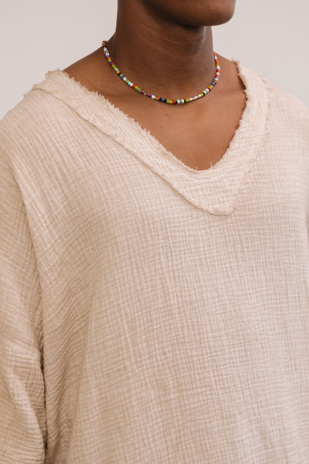 עליונית TETRA RESORT V NECK ווש שמנת