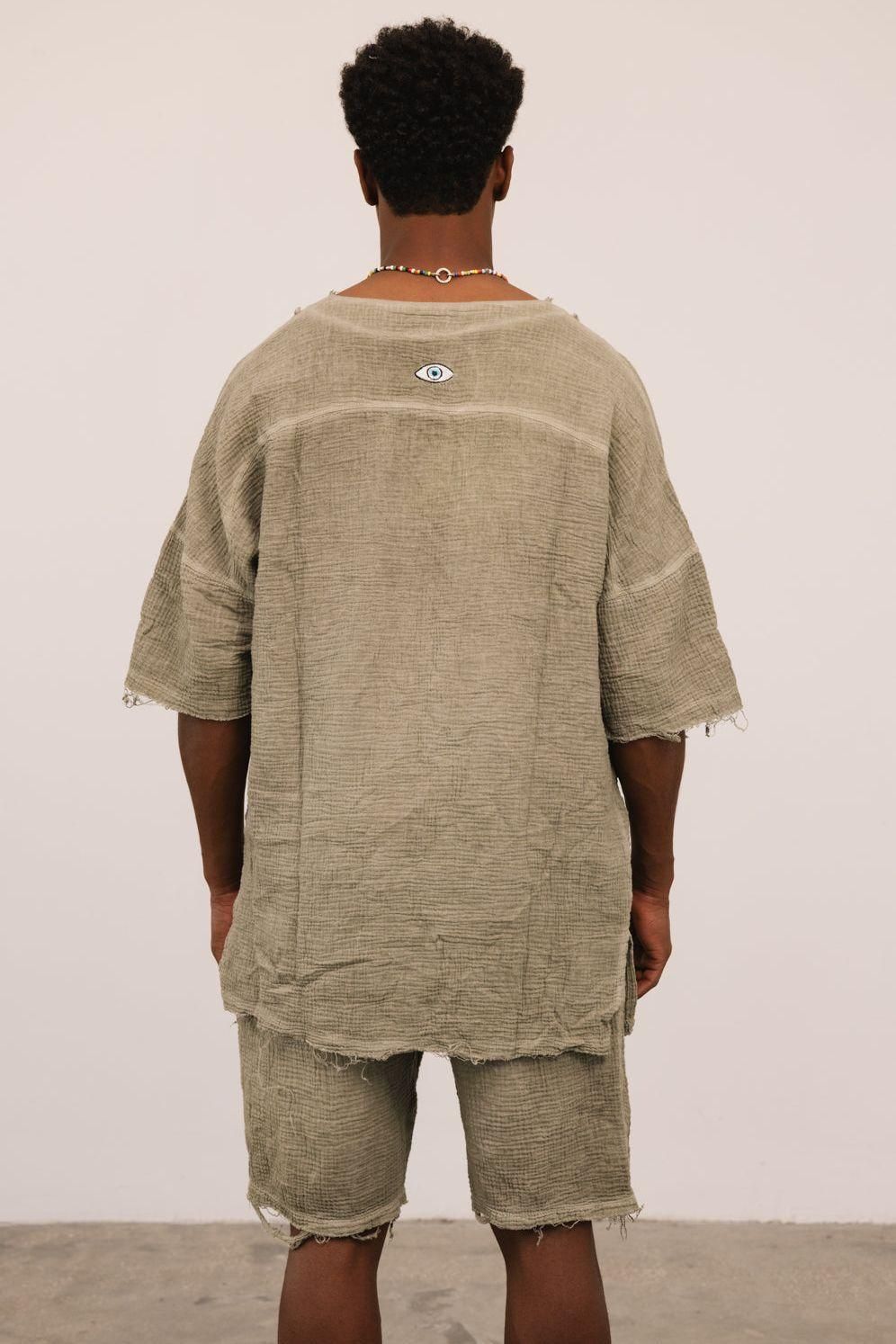עליונית TETRA RESORT V NECK ווש חאקי