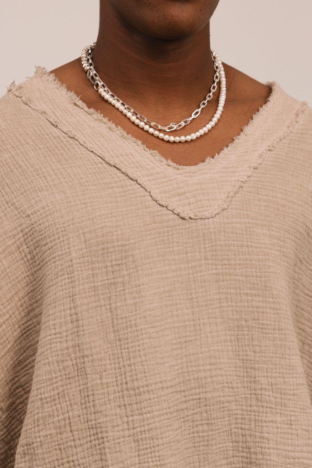 עליונית TETRA RESORT V NECK ווש קאמל