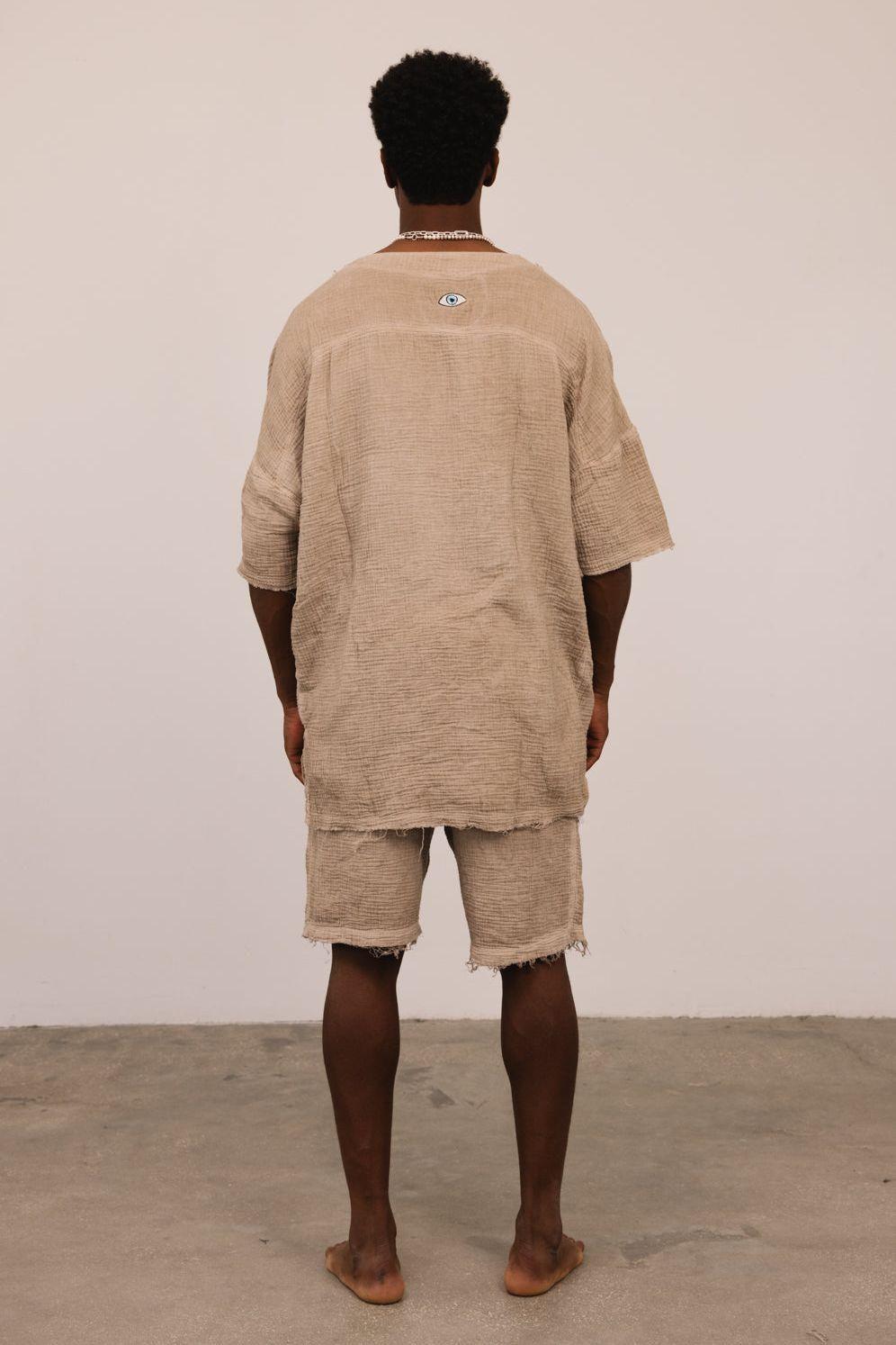 עליונית TETRA RESORT V NECK ווש קאמל