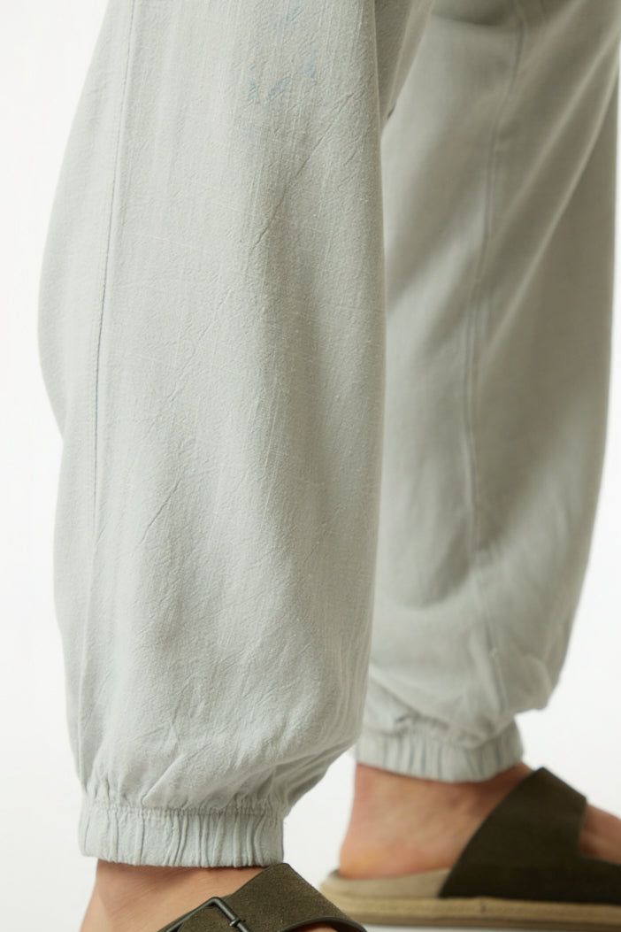 מכנס פשתן SOFT JOGGER אפור אייס