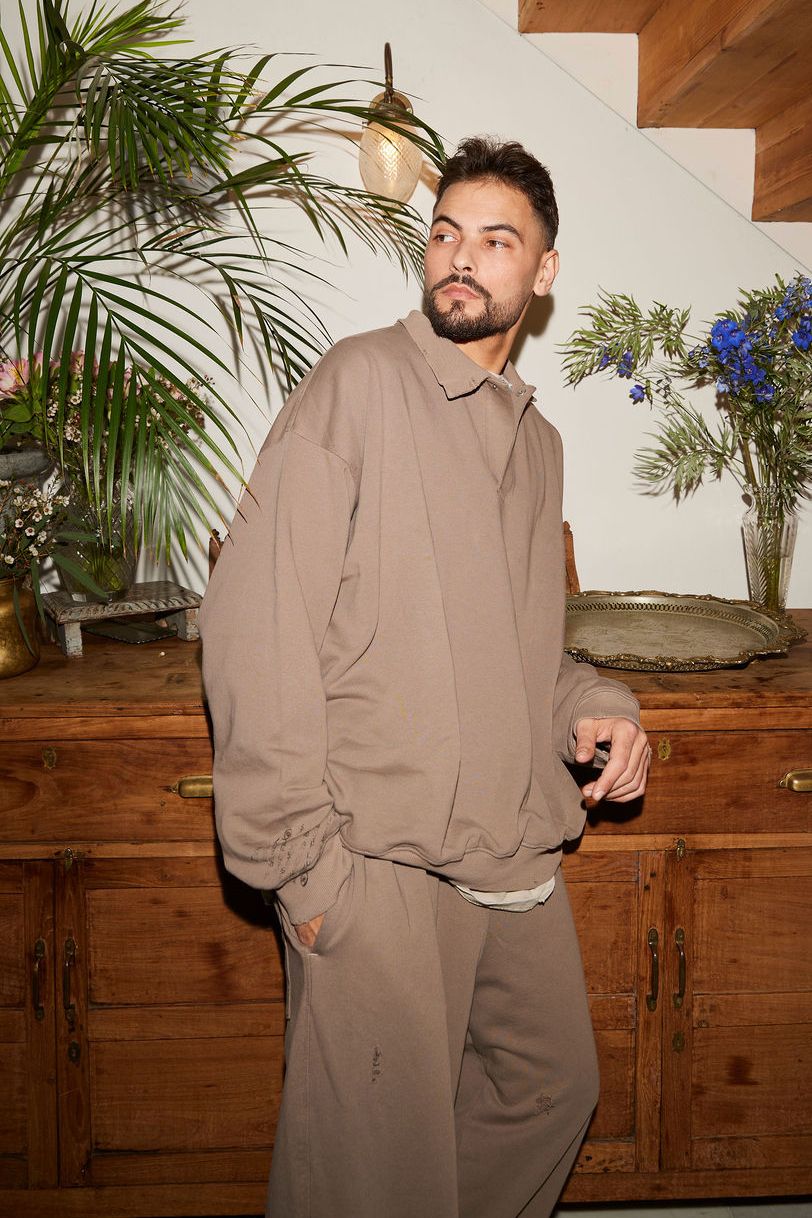 מוקה TOP POLO OVER SIZE