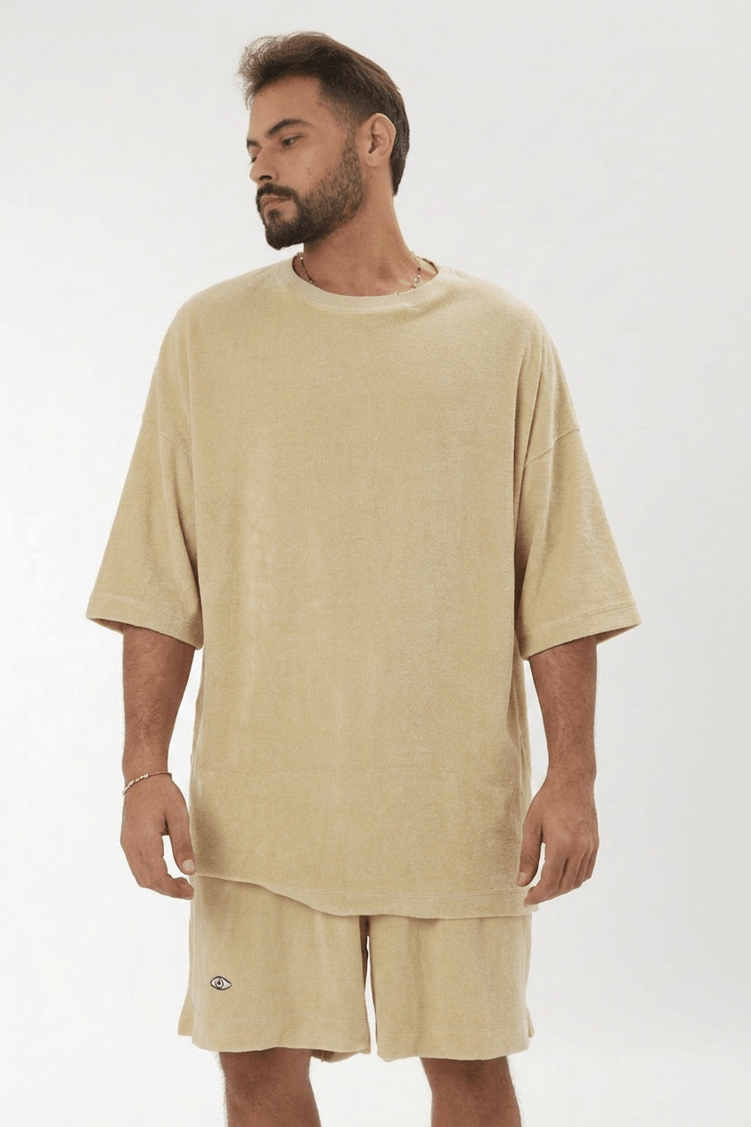 אבן  TOWEL OVERSIZE טופ קצר