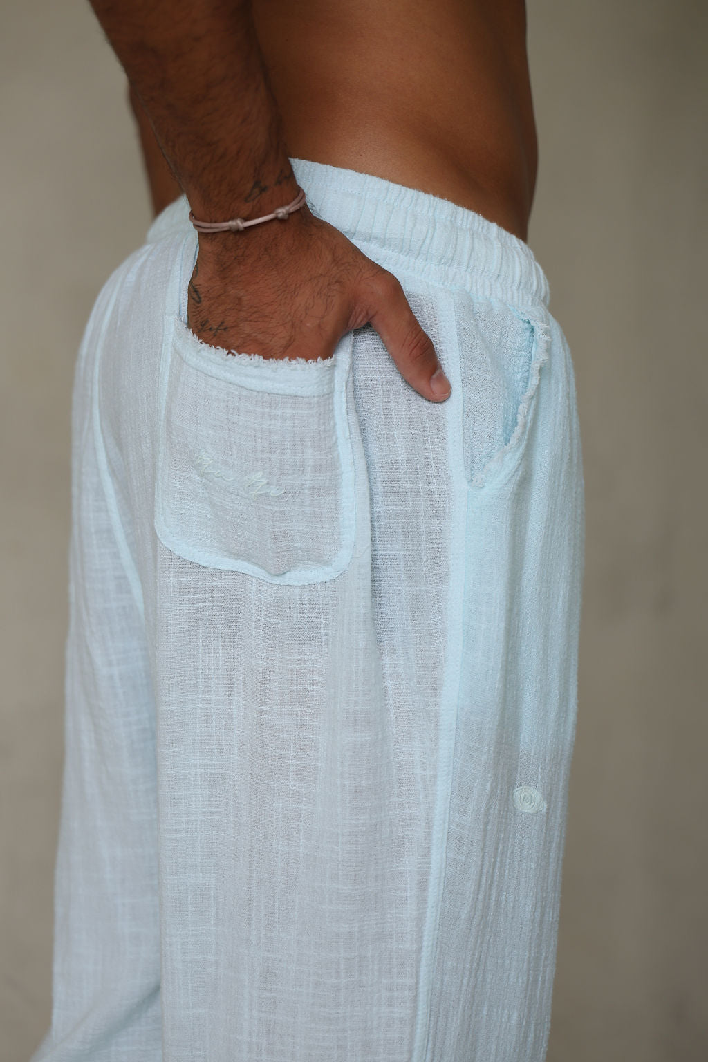 אקווה COTTON מכנס פשתן