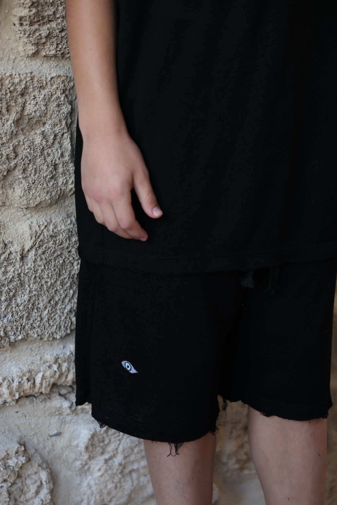 שחור BASE YOUNG מכנס