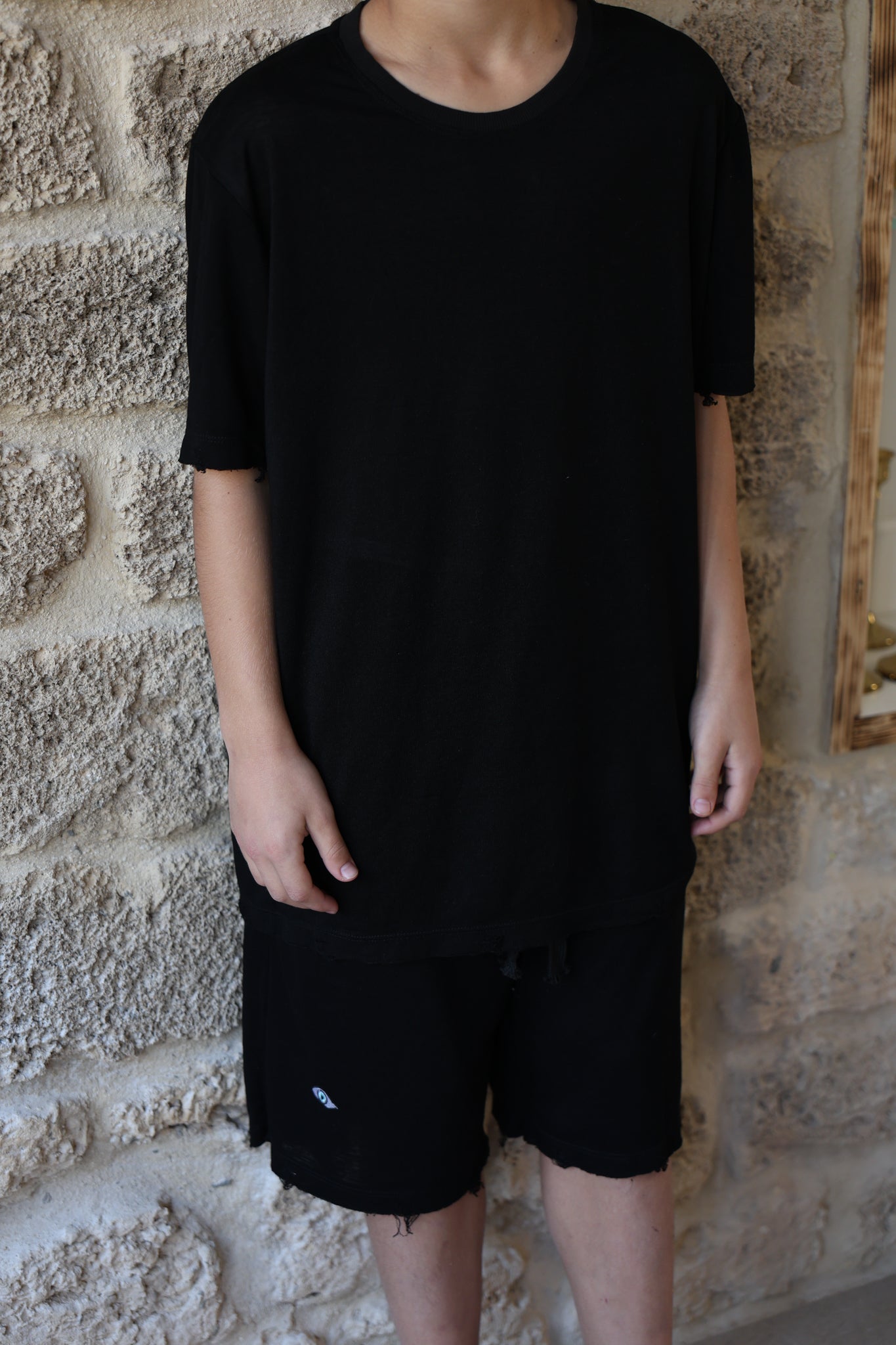 שחור BASE YOUNG מכנס