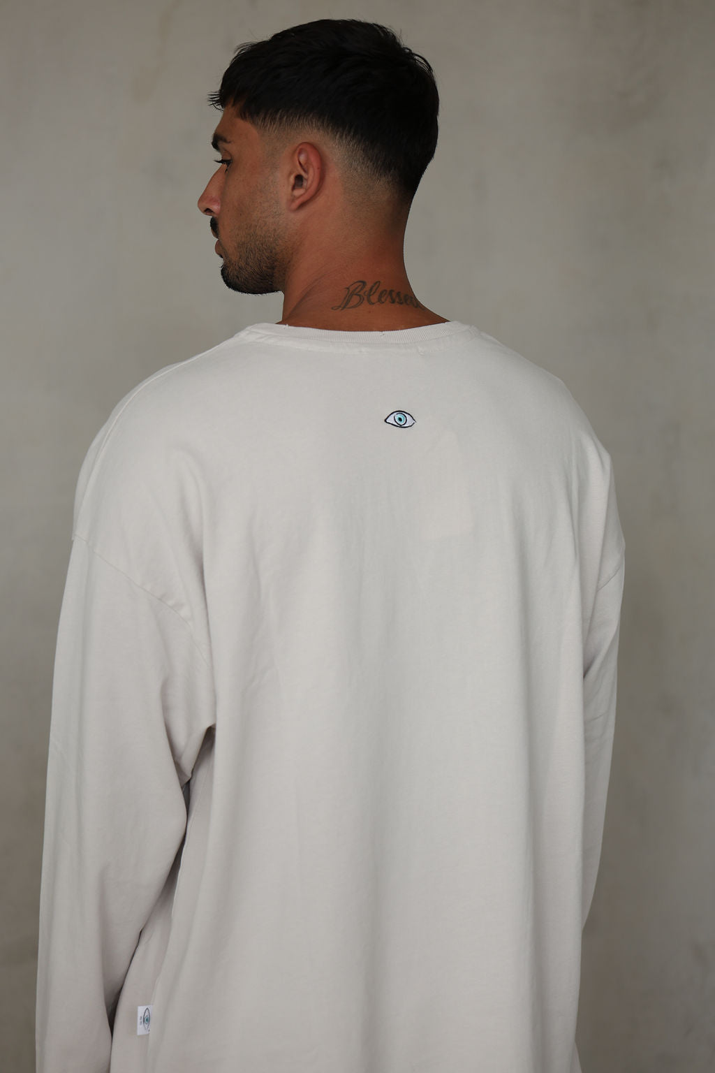 בייסיק COTTON שרוול ארוך אבן