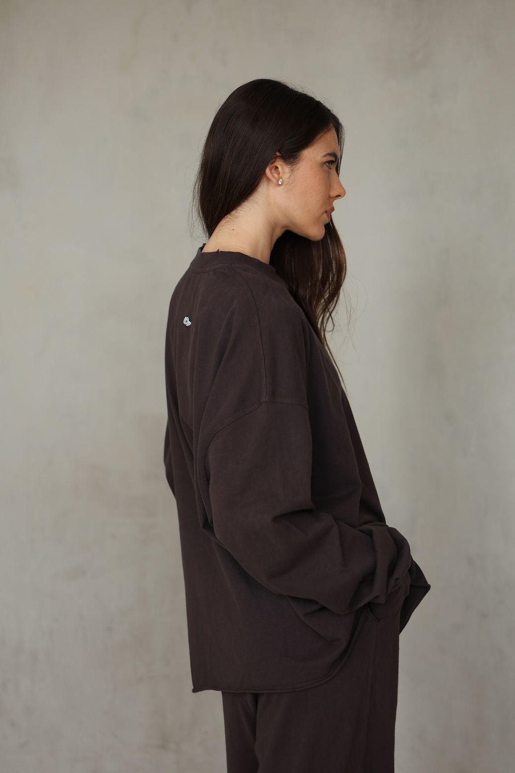 TOP TIMELESS LS חום