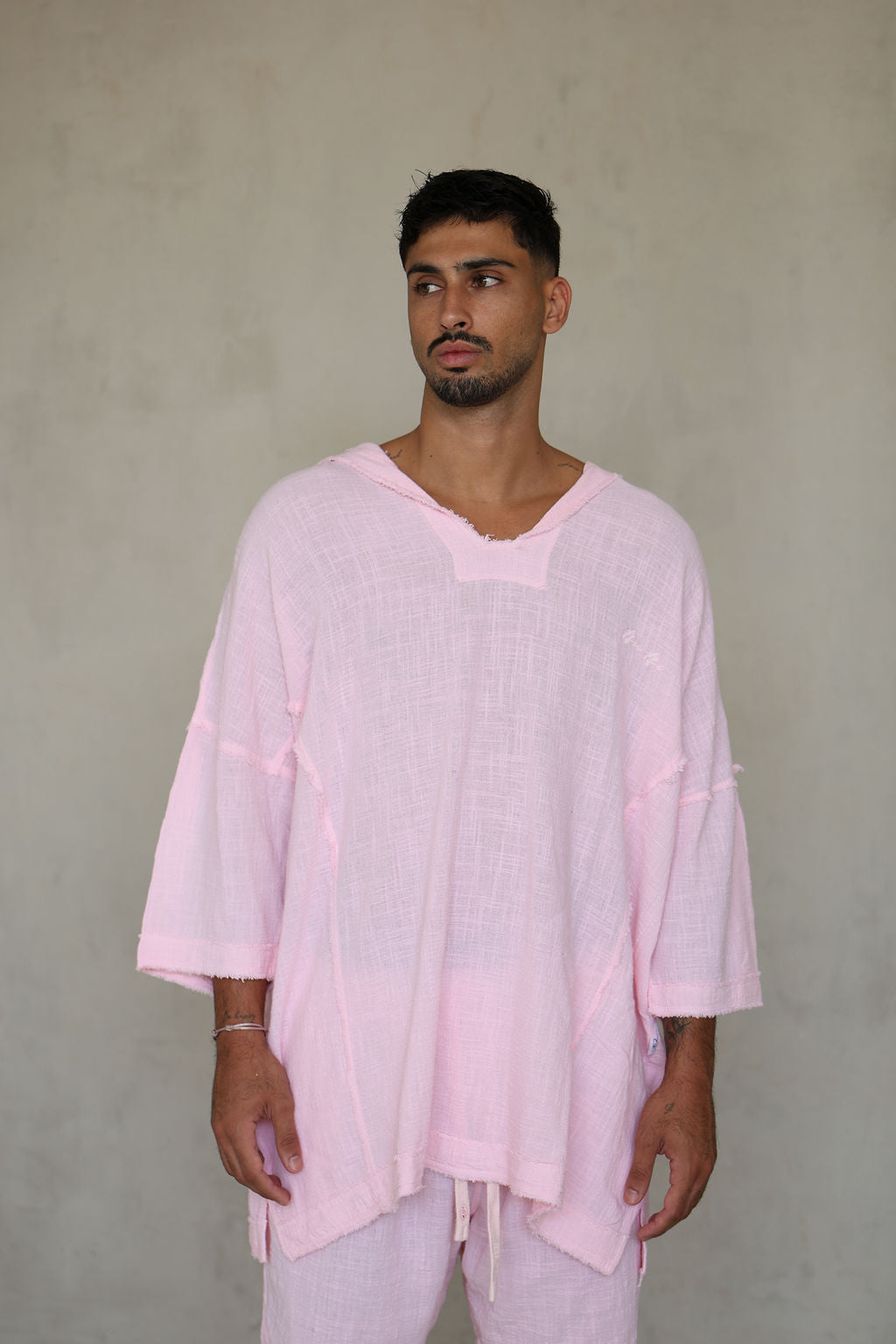 עליונית פשתן COTTON RESORT ורוד בהיר