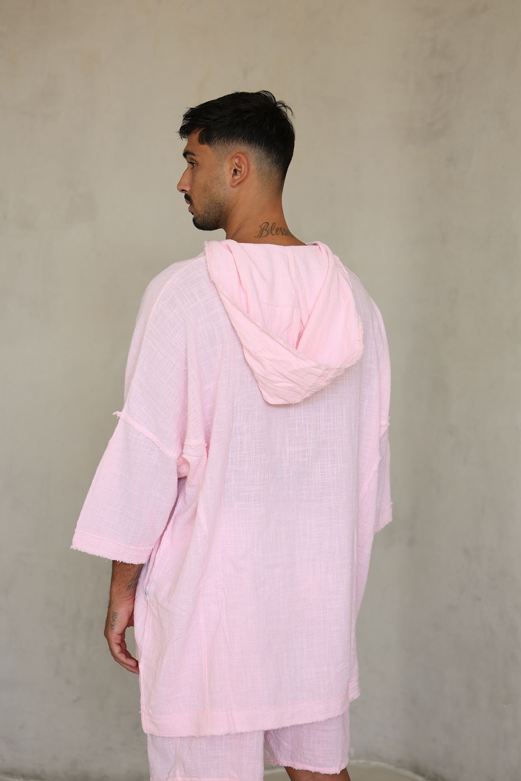 עליונית פשתן COTTON RESORT ורוד בהיר