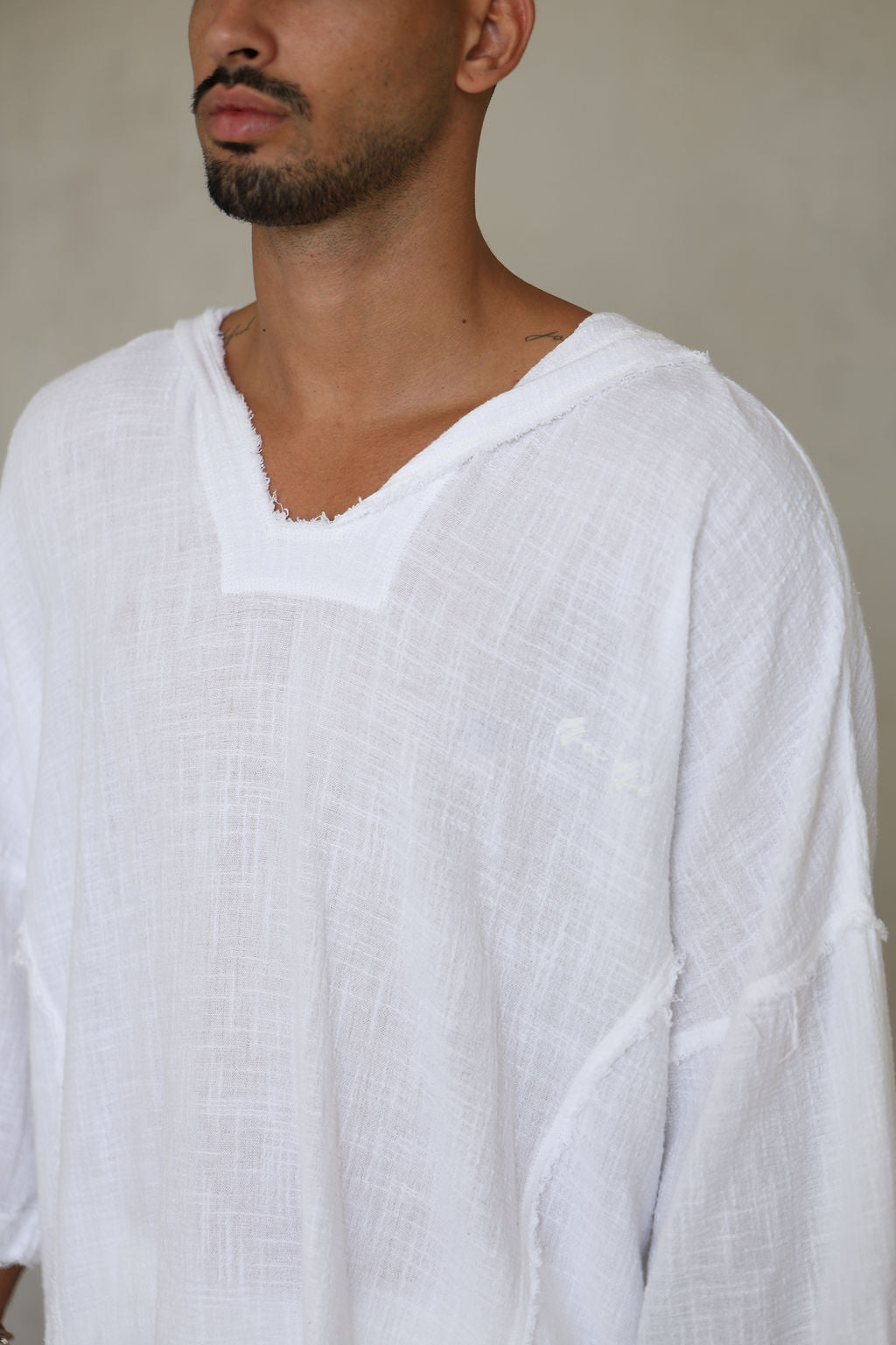 עליונית פשתן COTTON RESORT לבן