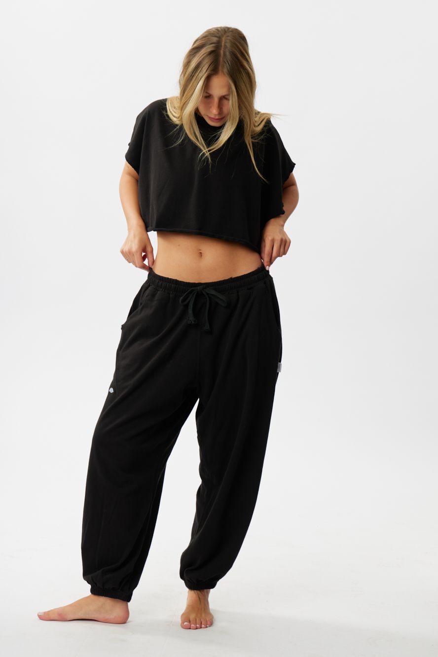 שחור TIMELESS BAGGY מכנס נשים
